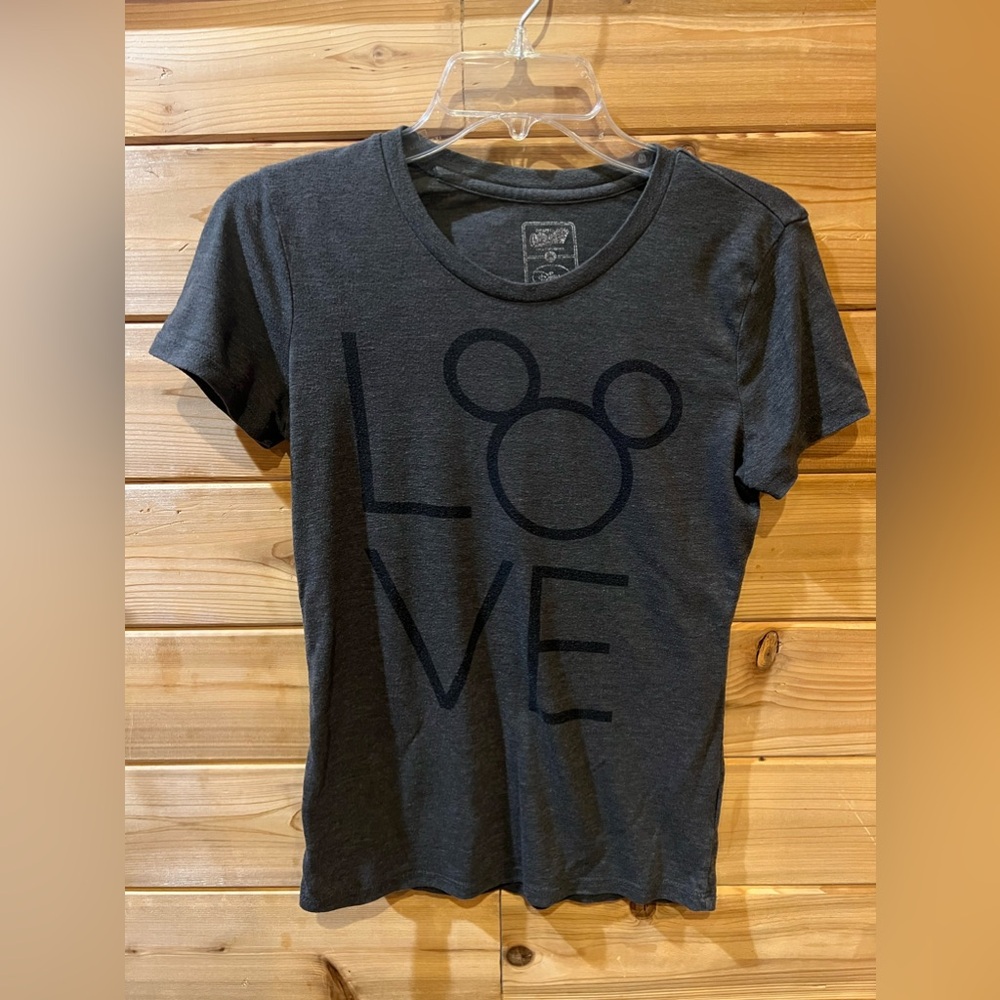 Old Navy Grey // Gray Disney Mickey Ears Love Tee Shirt Men’s Extra Small XS
